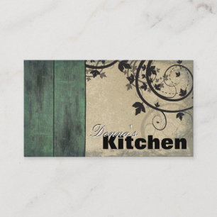 Bäckerei-Geschäftskarte - Vintage Scheunenbrett &  Visitenkarte