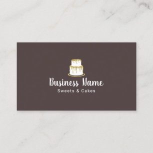 Bäckerei-Goldkuchen-Logo-süßer Butike-Koch eleg Visitenkarte