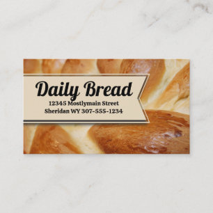 Bäckerei hausgemachte Brot gebacken Visitenkarte