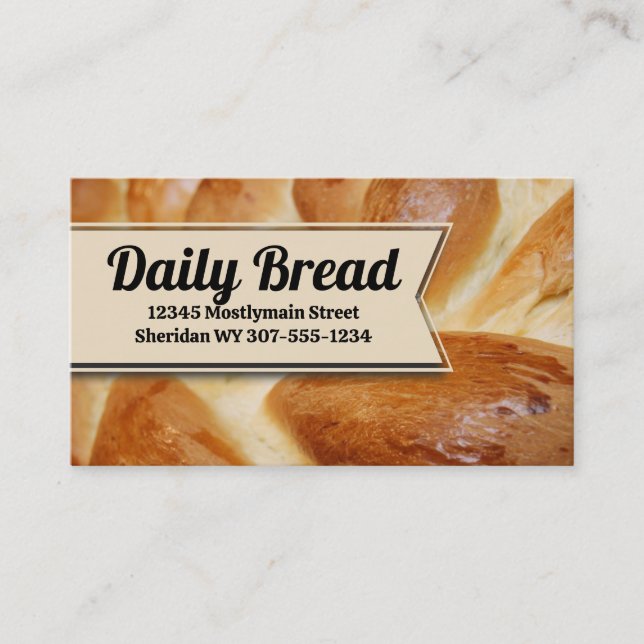 Bäckerei hausgemachte Brot gebacken Visitenkarte (Vorderseite)
