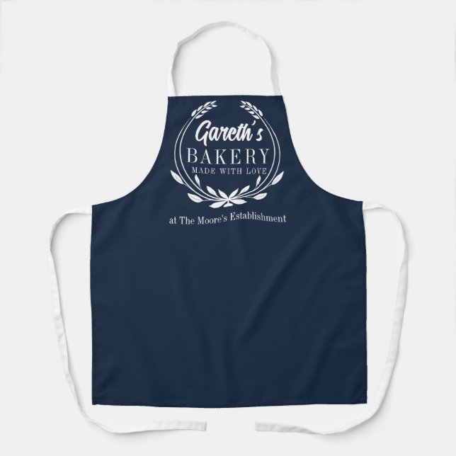 Bäckerei Head Koch Schürze mit Kranz (Vorderseite)