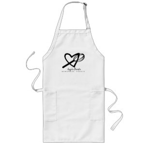 Bäckerei Herz Liebe Kuchen Business Whisk Hand gez Lange Schürze