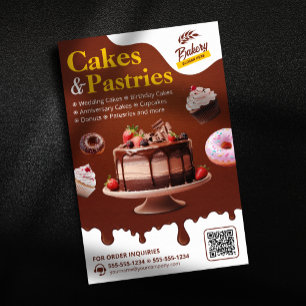 Bäckerei Hochzeit Geburtstag & Jubiläumskuchen Geb Flyer