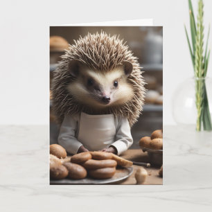 Bäckerei Igel Happy Birthday Karte