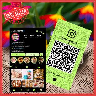 Bäckerei Instagram Chef Limettengrün Gebäck Cateri Visitenkarte