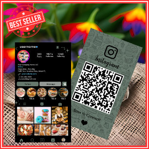 Bäckerei Instagram Chef Salbeigrün Konditor Cateri Visitenkarte