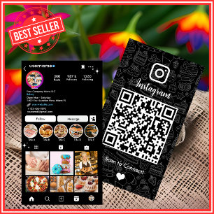 Bäckerei Instagram Chef Schwarze Konditorei Cateri Visitenkarte