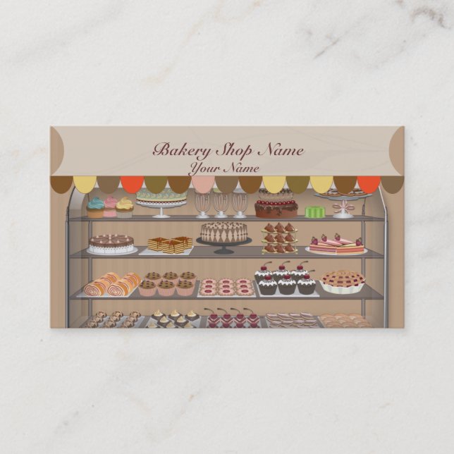 Bäckerei-Keks-Geschäfts-Visitenkarte Visitenkarte (Vorderseite)