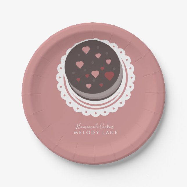 Bäckerei-Kekse Hausspezialitäten Biscuits Pappteller (Vorderseite)