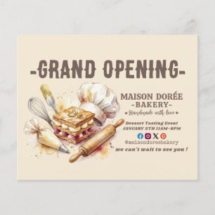 Bäckerei-Konditor Backen Catering Eröffnung Flyer