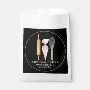 Bäckerei Konditor Backwerkzeuge schwarze Favor-Tas Geschenktütchen
