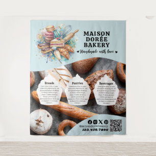 Bäckerei Konditorei Dessert Süßigkeiten Kuchen Bäc Wandteppich