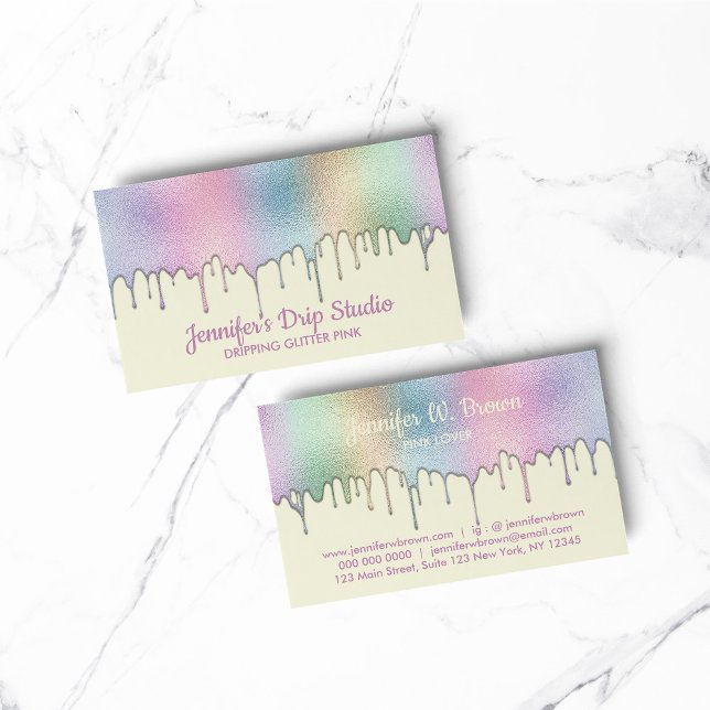 Bäckerei Konditorei Koch Abstrakt Rainbow Painting Visitenkarte (BAKERY PASTRY CHEF COOK CAKE event planner business)