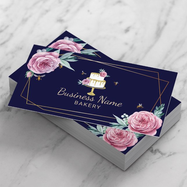 Bäckerei Konditorei Koch Blume & Bienen Sweet Cake Visitenkarte (Von Creator hochgeladen)