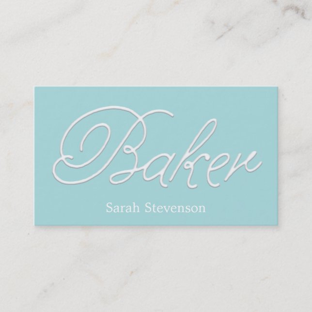 Bäckerei Konditorei Koch Icing Typografie Visitenkarte (Vorderseite)