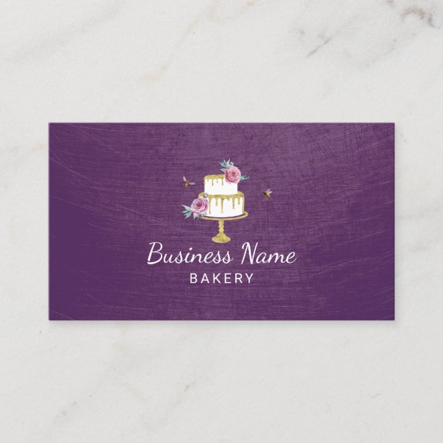 Bäckerei Konditorei Koch Rustikale Blume Bienen Ku Visitenkarte (Vorderseite)