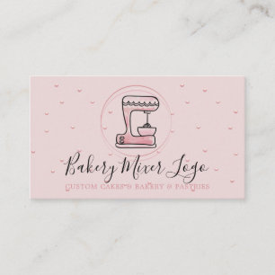 Bäckerei Konditorei Patisserie Logo Kreis rosa Visitenkarte