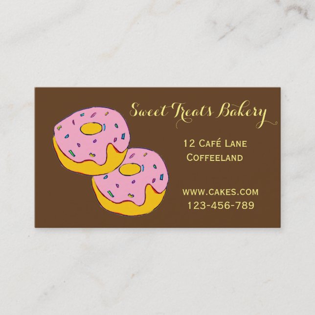 Bäckerei Kuchen niedliche Eiskuchen Visitenkarte (Vorderseite)