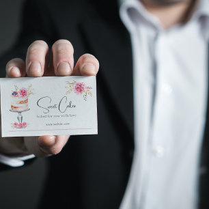 Bäckerei Kuchen Rosa Wählen Sie eine andere Option Visitenkarte