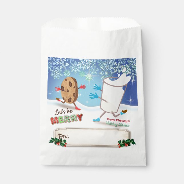 Bäckerei Leckerei Taschen Weihnachtskekse personal Geschenktütchen (Vorderseite)