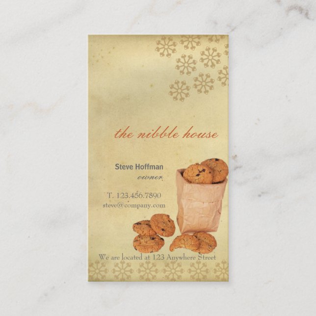 Bäckerei-Leckereien - Geschäftskarte Visitenkarte (Vorderseite)