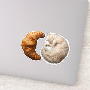 Bäckerei-Liebhaber-Katze – Croissant Kitty Aufkleber