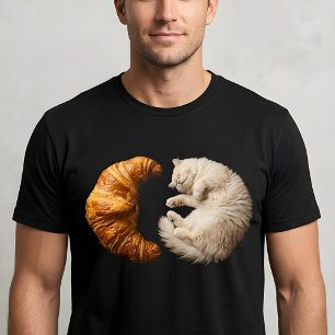 Bäckerei-Liebhaber-Katze – Croissant-Kitty T-Shirt