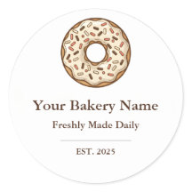 Bäckerei-Logo-Aufkleber - Benutzerdefiniertes Donu