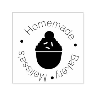 Bäckerei-Logo Backen Cupcake Streusel Bäcker Permastempel