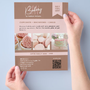 Bäckerei-Logo-Flugblatt mit individuellem Monogram Flyer