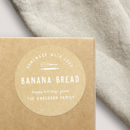 Bäckerei Logo Holiday Baking Geschenk Kraft Runder Aufkleber