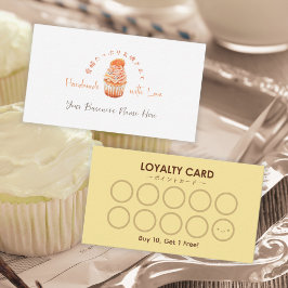 Bäckerei Loyalität Cupcake Orange Wasserfarbe Nied Visitenkarte