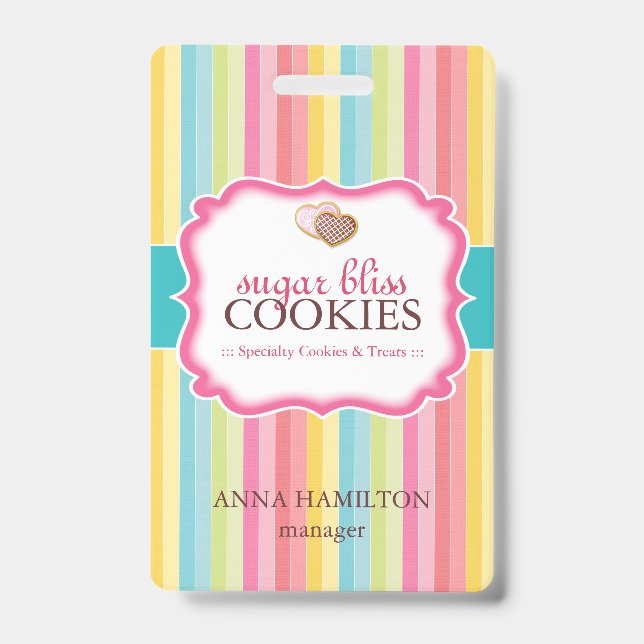 Bäckerei Manager Mitarbeiter Abzeichen Ausweis (Vorderseite)