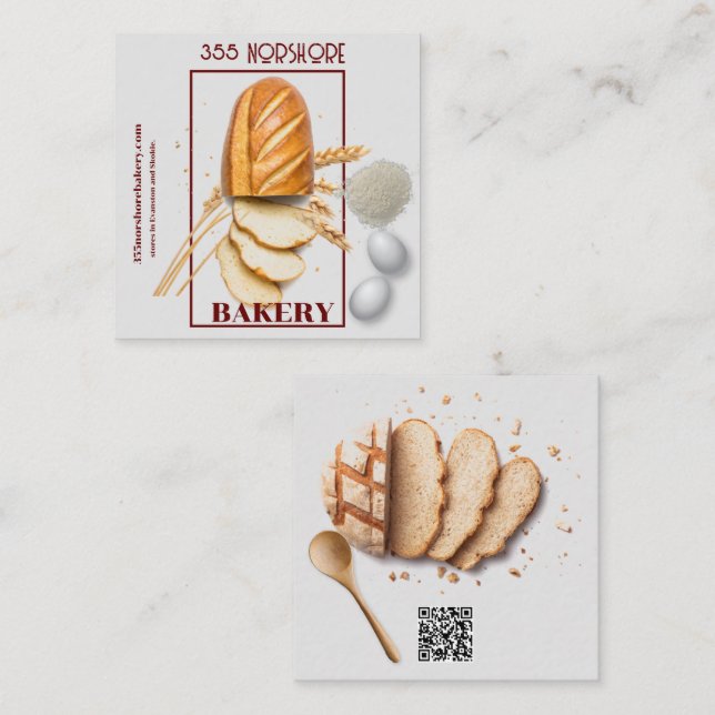 Bäckerei, moderne Visitenkarte (Vorne/Hinten)