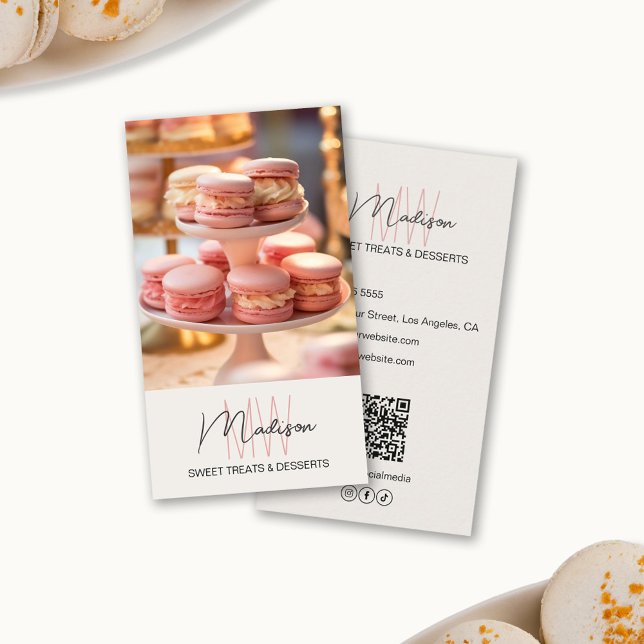 Bäckerei-Monogramm-Logo Visitenkarte (Bakery Monogram Logo Business Card )