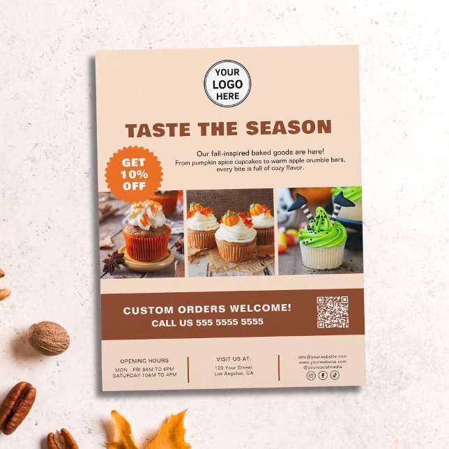 Bäckerei nach Maß Foto Saison Business Flyer (Bakery Custom Photo Seasonal Business Flyer)