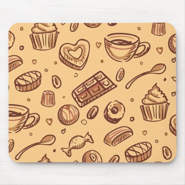 Bäckerei nahtloses Muster Mousepad (Vorne)