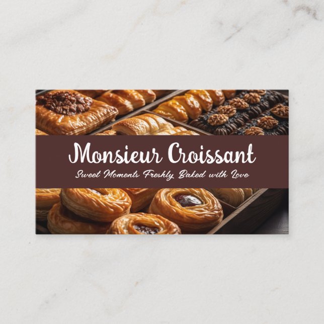 Bäckerei | Pastries | Backwaren Visitenkarte (Vorderseite)
