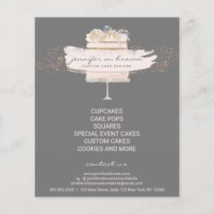 Bäckerei Pastries Patisserie Custom dekoriert Kuch Flyer
