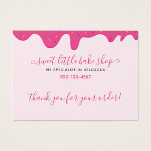 Bäckerei Pink Zuckerguss Vielen Dank für Ihr Gesch