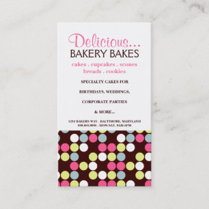 Bäckerei-Punkte  dots3pi der Visitenkarte-  Visitenkarte