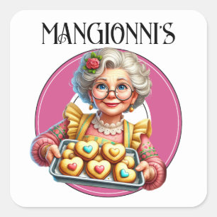Bäckerei Quadratischer Aufkleber