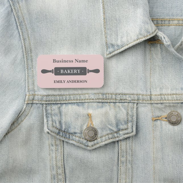 Bäckerei Rolling Button Pink Business (Beispiel)