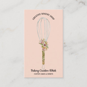 Bäckerei Rustikal Whisky Blues Pink Visitenkarte