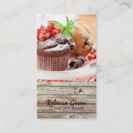 Bäckerei-Schokoladenkleiner kuchen der Scheune Visitenkarte