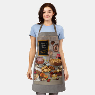 Bäckerei Schürze mit Ihrem Namen auf der Tafel