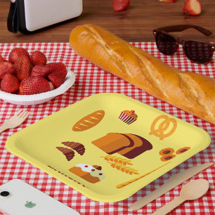 Bäckerei Themenbrot Gebäck und Süßigkeiten Pappteller