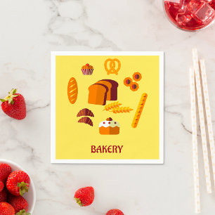 Bäckerei Themenbrot Gebäck und Süßigkeiten Serviette