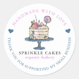 Bäckerei Vielen Dank klassischer Rundaufkleber Runder Aufkleber