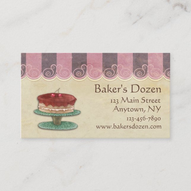 Bäckerei-Visitenkarte Visitenkarte (Vorderseite)